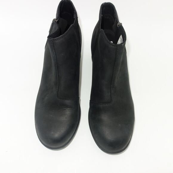 NEW Sorel Evie Zip Leather Boots Booties BLACK Women's 12 - Picture 5 of 8